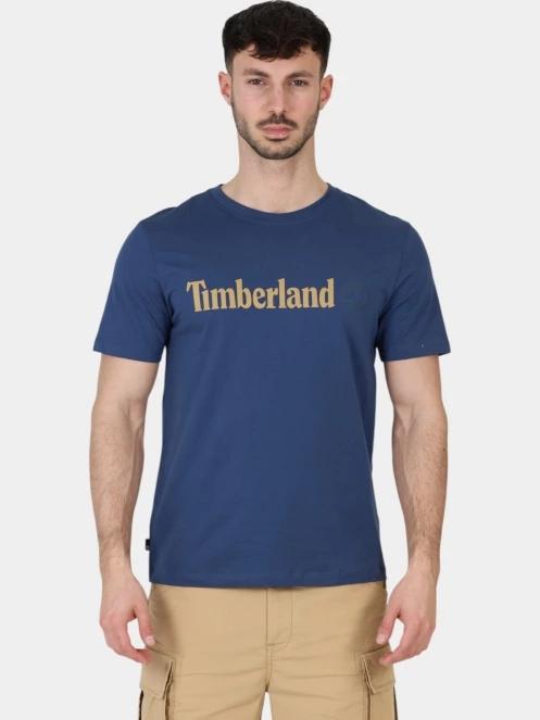 Timberland Linear Logo Short Sleeve Tee férfi rövid ujjú póló sötétkék színben 2
