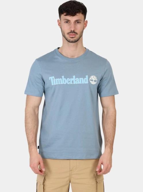 Timberland Linear Logo Short Sleeve Tee férfi rövid ujjú póló kék színben 2