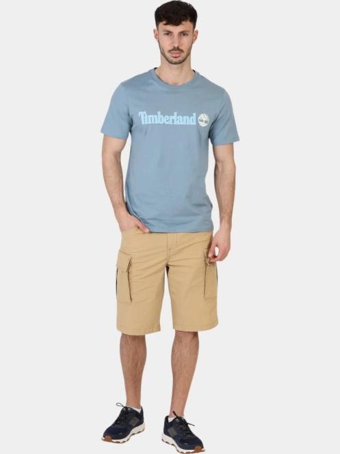 Timberland Linear Logo Short Sleeve Tee férfi rövid ujjú póló kék színben 6