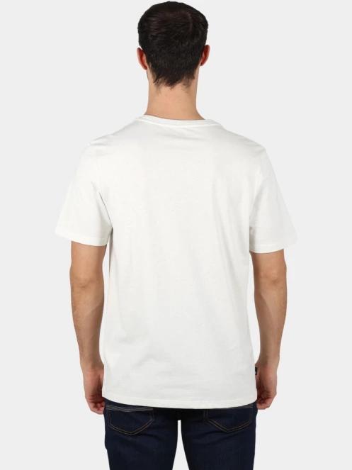 Timberland Linear Logo Short Sleeve Tee férfi rövid ujjú póló fehér színben 4