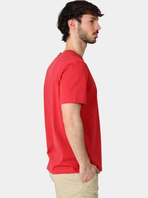 Timberland Linear Logo Short Sleeve Tee férfi rövid ujjú póló piros színben 3