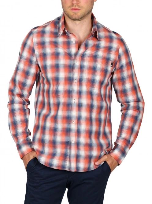 Timberland Check Poplin Shirt férfi hosszú ujjú ing piros színben 2
