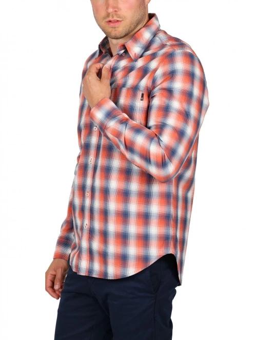 Timberland Check Poplin Shirt férfi hosszú ujjú ing piros színben 3