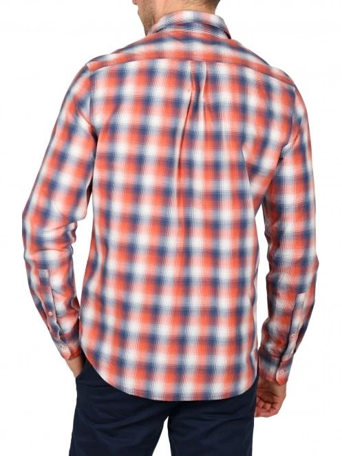 Timberland Check Poplin Shirt férfi hosszú ujjú ing piros színben 4