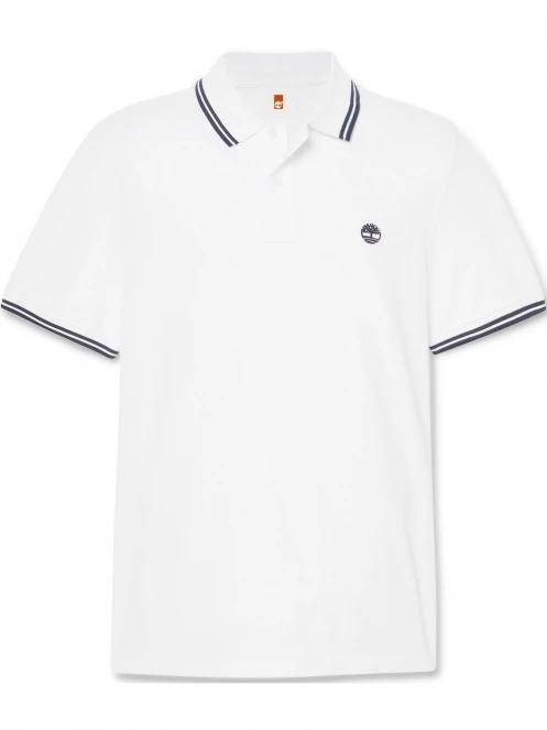 Timberland Tipped Pique Polo férfi galléros póló fehér színben 6