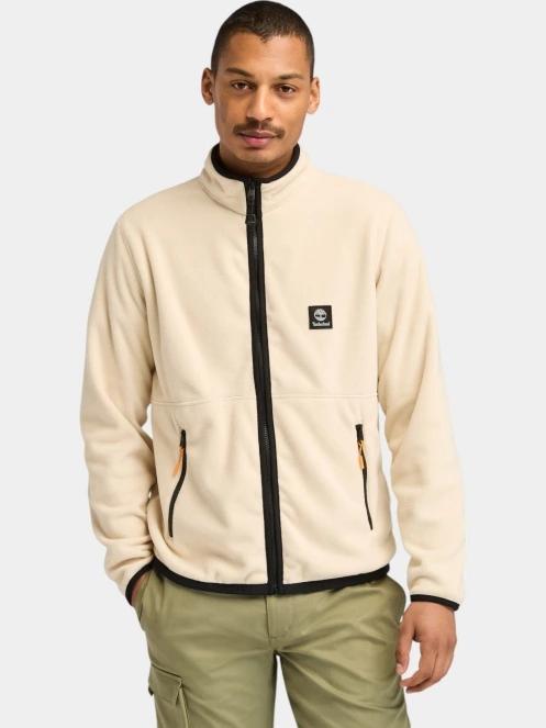 Timberland Full Zip Polar Fleece férfi polár pulóver homok színben 2