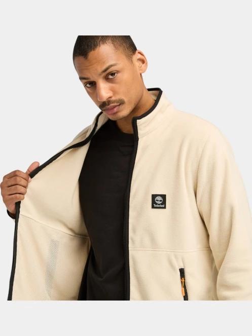 Timberland Full Zip Polar Fleece férfi polár pulóver homok színben 6