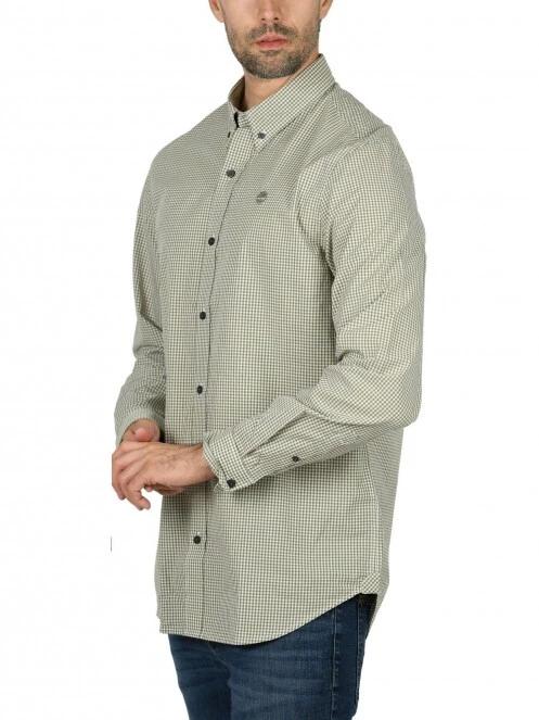 Timberland SR Poplin Mic Gng RF férfi hosszú ujjú ing zöld színben 2