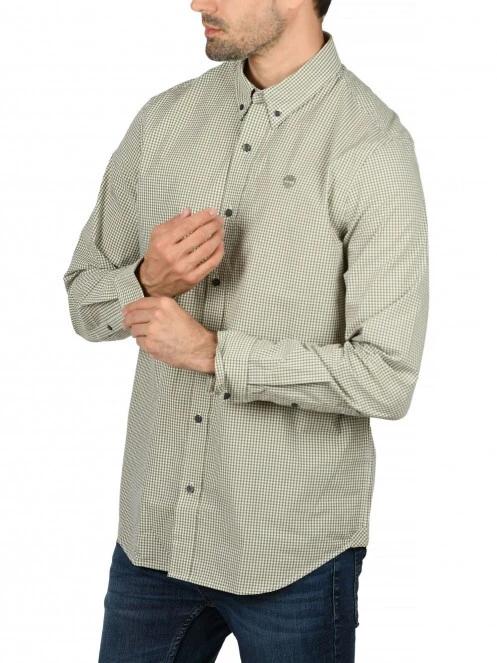 Timberland SR Poplin Mic Gng RF férfi hosszú ujjú ing zöld színben 3