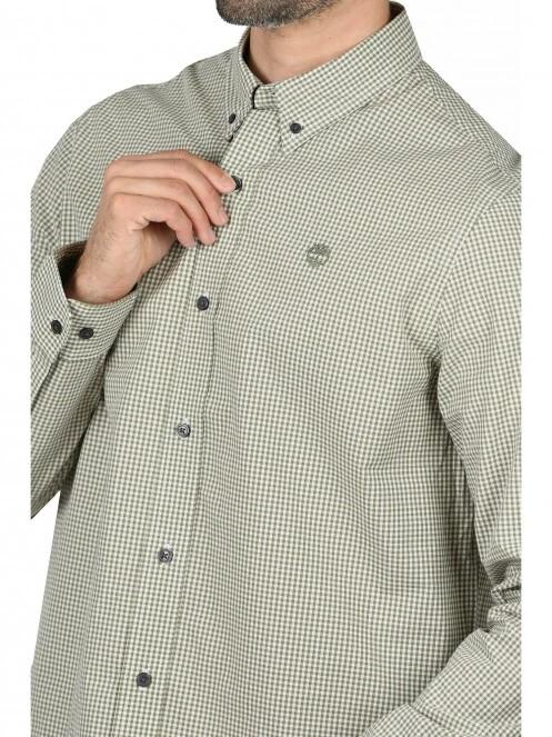 Timberland SR Poplin Mic Gng RF férfi hosszú ujjú ing zöld színben 5