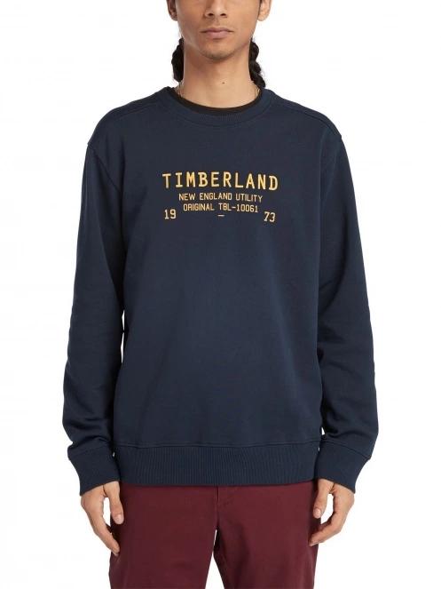Timberland Ls Roc Utility Crew Sweatshirt Regular férfi pulóver sötétkék színben 2