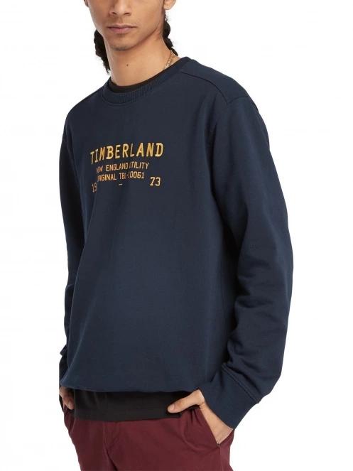 Timberland Ls Roc Utility Crew Sweatshirt Regular férfi pulóver sötétkék színben 4