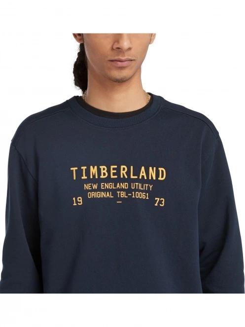 Timberland Ls Roc Utility Crew Sweatshirt Regular férfi pulóver sötétkék színben 6