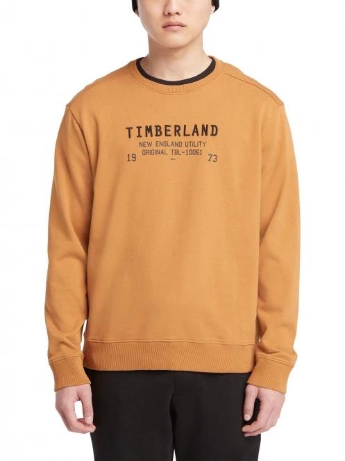 Timberland Ls Roc Utility Crew Sweatshirt Regular férfi pulóver barna színben 2