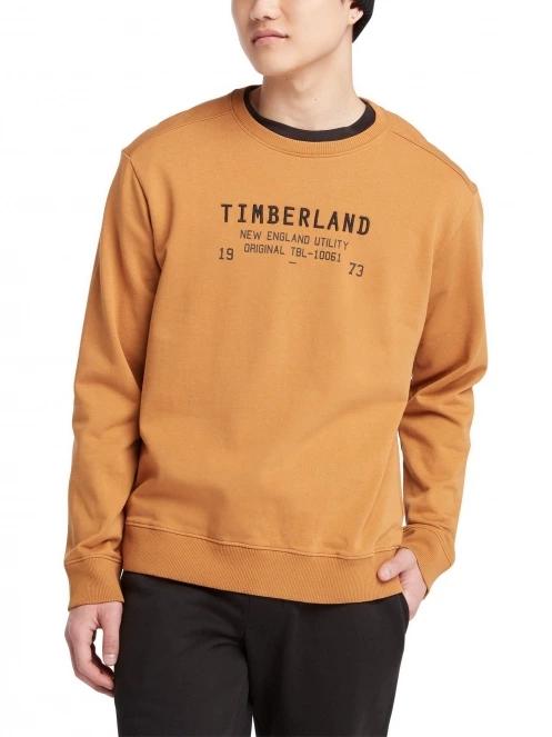 Timberland Ls Roc Utility Crew Sweatshirt Regular férfi pulóver barna színben 4