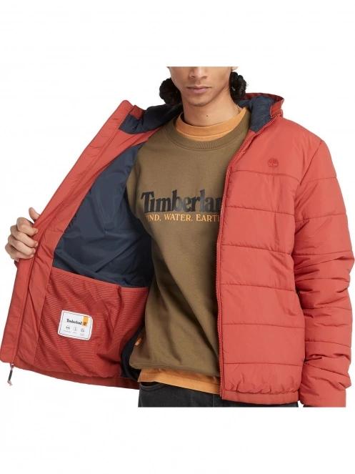 Timberland Garfield Mid Weight Hooded Puffer Jacket férfi utcai kabát piros színben 5