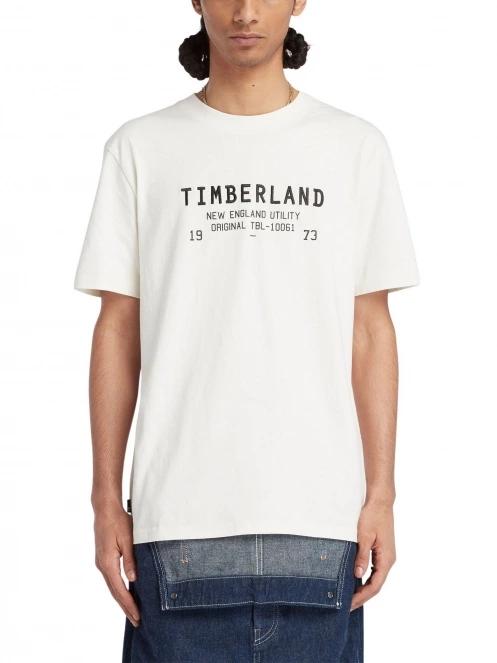 Timberland Ss Roc Linear Brand Carrier Tee Regular férfi rövid ujjú póló fehér színben 2