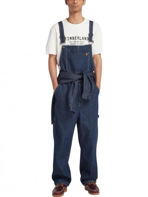 Timberland Ss Roc Linear Brand Carrier Tee Regular férfi rövid ujjú póló fehér színben 4