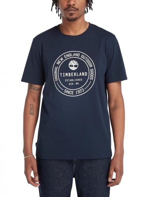 Timberland Ss Brand Carrier Tee Regular férfi rövid ujjú póló sötétkék színben 2