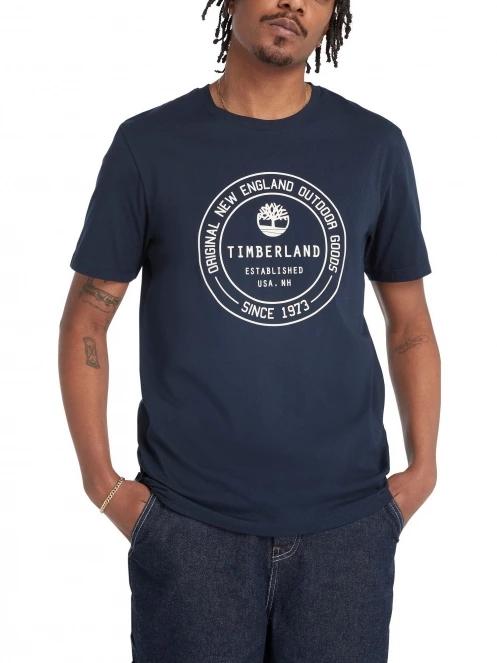 Timberland Ss Brand Carrier Tee Regular férfi rövid ujjú póló sötétkék színben 4