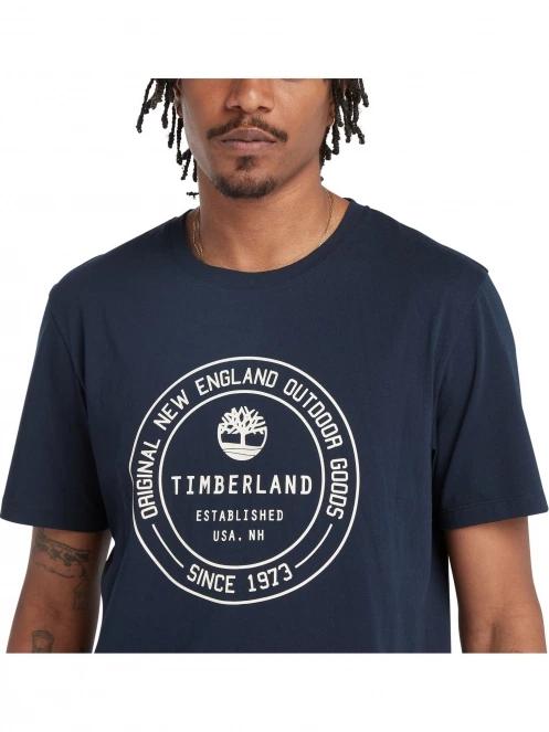 Timberland Ss Brand Carrier Tee Regular férfi rövid ujjú póló sötétkék színben 6