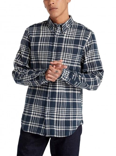 Timberland Ls Heavy Flannel Check Shirt Regular férfi hosszú ujjú ing sötétkék színben 4