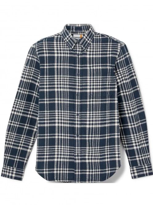 Timberland Ls Heavy Flannel Check Shirt Regular férfi hosszú ujjú ing sötétkék színben 7