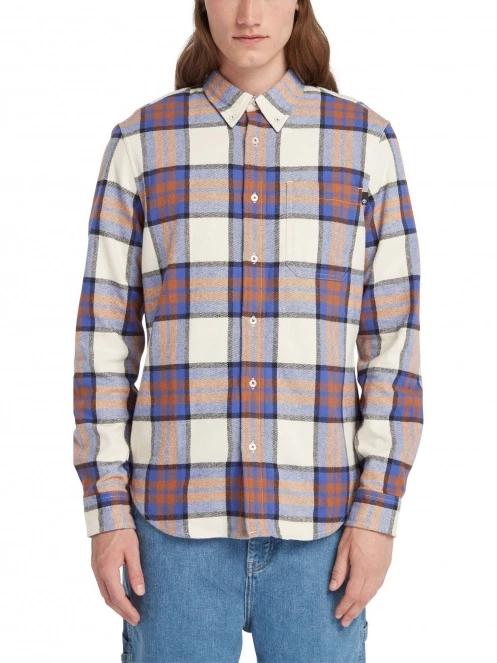 Timberland Ls Heavy Flannel Plaid Shirt Regular férfi hosszú ujjú ing kék színben 2