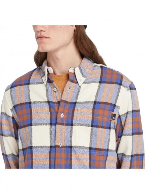 Timberland Ls Heavy Flannel Plaid Shirt Regular férfi hosszú ujjú ing kék színben 6