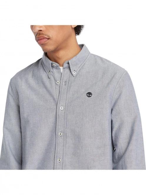 Timberland Oxford Shirt férfi hosszú ujjú ing sötétkék színben 6