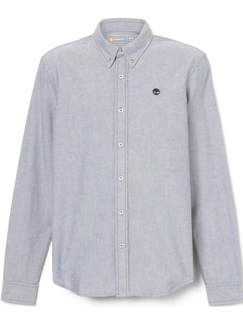 Timberland Oxford Shirt férfi hosszú ujjú ing sötétkék színben 7