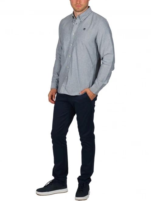 Timberland Oxford Shirt férfi hosszú ujjú ing kék színben 5