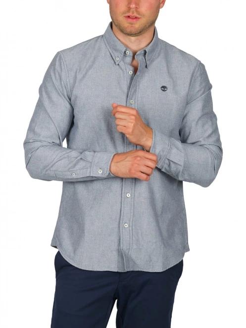 Timberland Oxford Shirt férfi hosszú ujjú ing kék színben 7