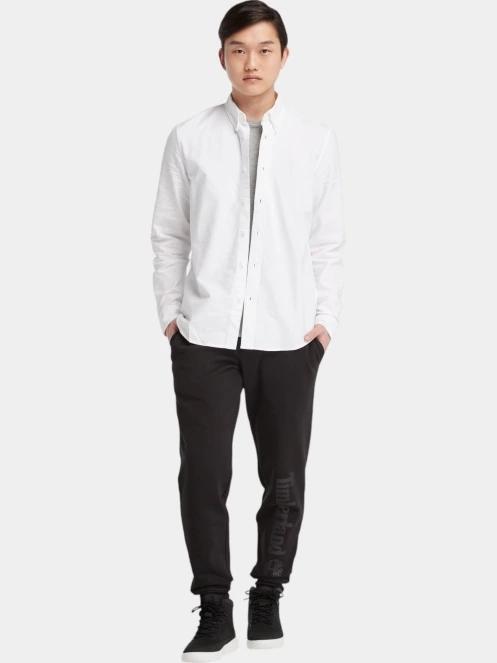 Timberland Oxford Shirt férfi hosszú ujjú ing fehér színben 4