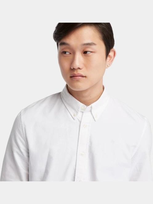 Timberland Oxford Shirt férfi hosszú ujjú ing fehér színben 5