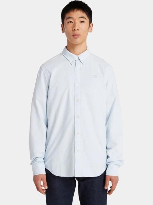 Timberland Oxford Shirt férfi hosszú ujjú ing világoskék színben 2