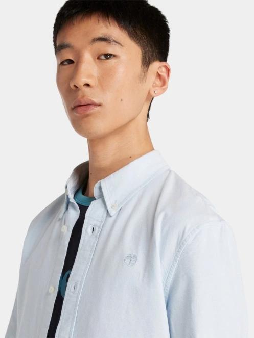 Timberland Oxford Shirt férfi hosszú ujjú ing világoskék színben 6