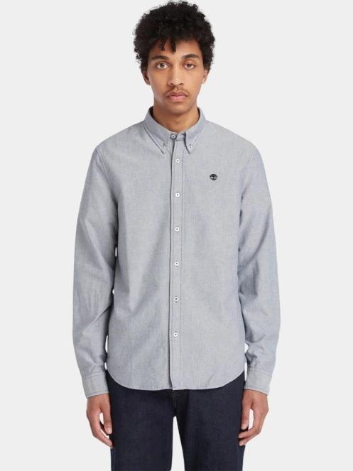 Timberland Oxford Shirt férfi hosszú ujjú ing sötétkék színben 2
