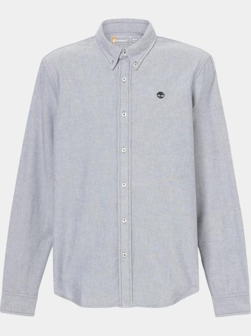 Timberland Oxford Shirt férfi hosszú ujjú ing sötétkék színben 7