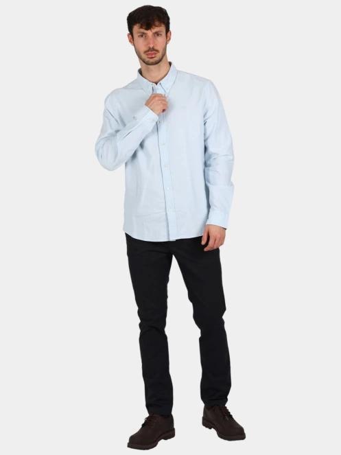 Timberland Oxford Shirt férfi hosszú ujjú ing világoskék színben 5