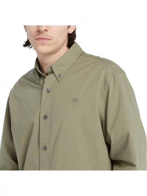 Timberland Stretch Poplin Shirt férfi hosszú ujjú ing zöld színben 6