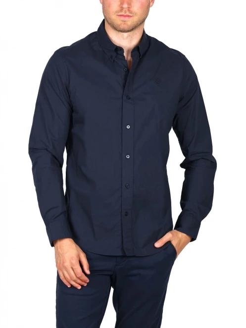 Timberland Stretch Poplin Shirt férfi hosszú ujjú ing sötétkék színben 2