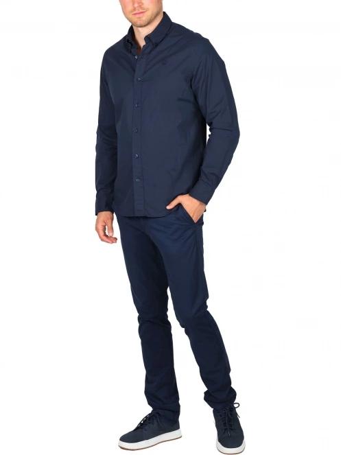 Timberland Stretch Poplin Shirt férfi hosszú ujjú ing sötétkék színben 5