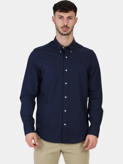 Timberland Long Sleeve Stretch Poplin Shirt férfi hosszú ujjú ing sötétkék színben 2
