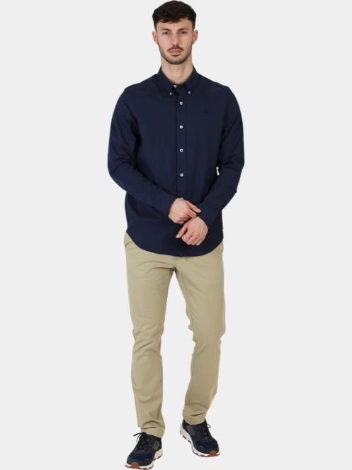 Timberland Long Sleeve Stretch Poplin Shirt férfi hosszú ujjú ing sötétkék színben 6