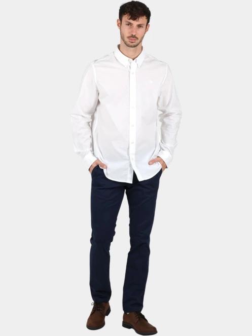 Timberland Long Sleeve Stretch Poplin Shirt férfi hosszú ujjú ing fehér színben 5