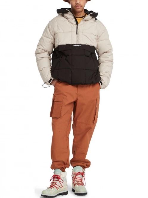Timberland Pullover Puffer Jacket férfi utcai kabát barna színben 5