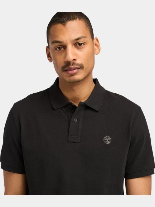 Timberland Pique Short Sleeve Polo férfi galléros póló fekete színben 5