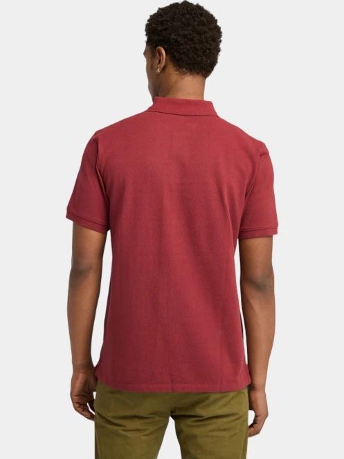 Timberland Pique Short Sleeve Polo férfi galléros póló piros színben 3