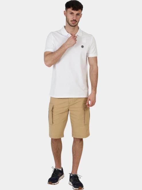 Timberland Pique Short Sleeve Polo férfi galléros póló fehér színben 6